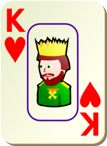 Bordered King Of Hearts Clip Art
